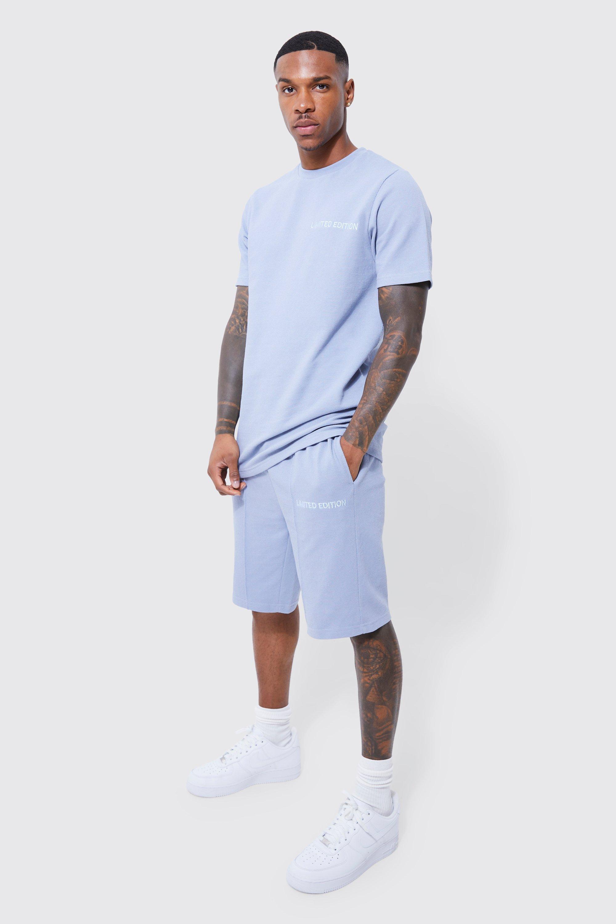 Boohooman t shirt hot sale and shorts